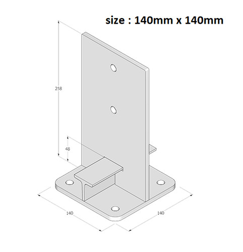 Heavy duty galvanised bolt - heavy,