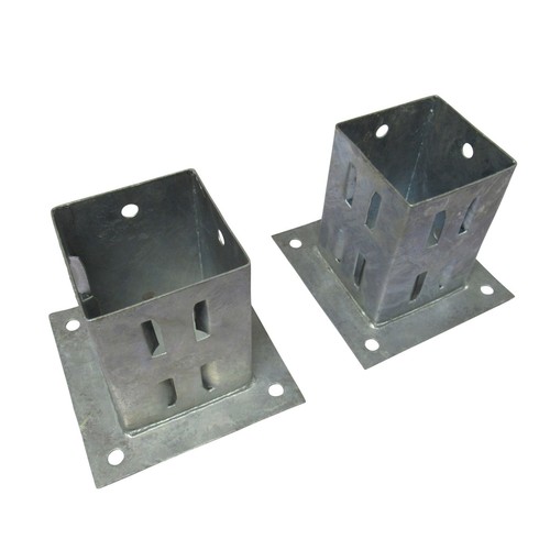 Bolt down fence post support - down,