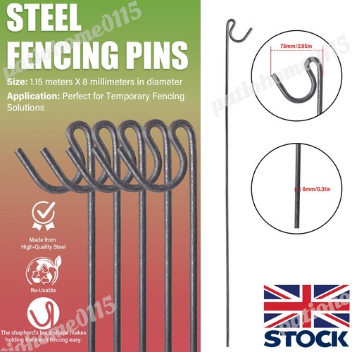 Metal fence pins - fence,