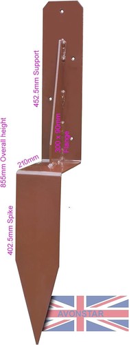 Fence post support spike - post,