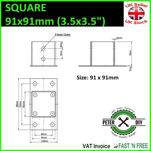 Post support holder galvanised - support,