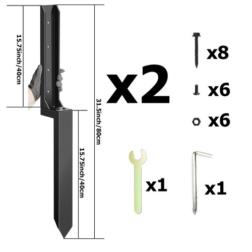 2pcs dig fence post - no,
