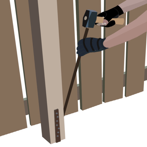 Easy fence post - repair, stakes